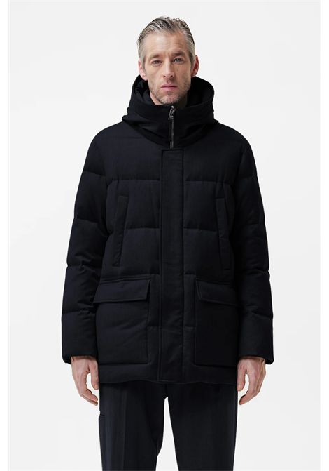 DUNO Parka Piumino Donbart Uomo Navy Scuro in Pura Lana DUNO | Parka | DONBART BOLZANO845
